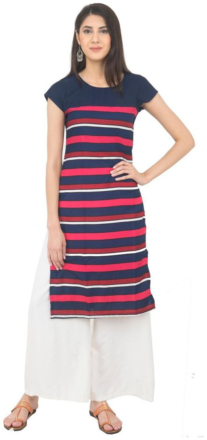 

Desi Knots Women Multi Color Crepe Kurti