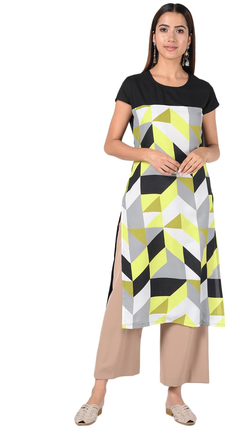 

Desi Knots Women Crepe Geometric Multi Kurti