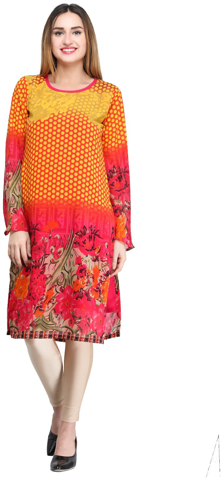 

Desi Knots Women Multi Floral Straight Kurta