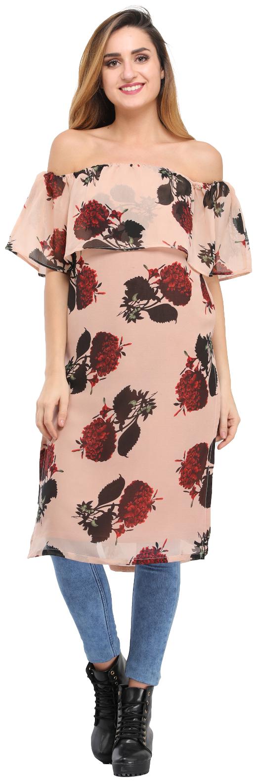

Desi Knots Women Multi Floral Straight Kurta