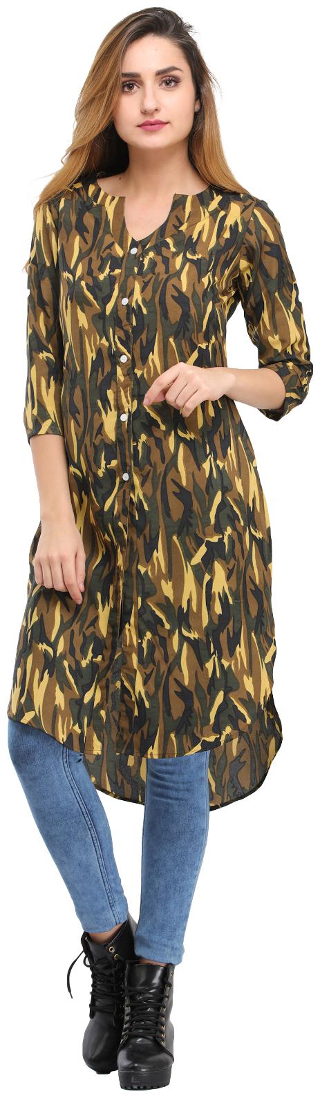

Desi Knots Women Multi Printed Layered Kurta