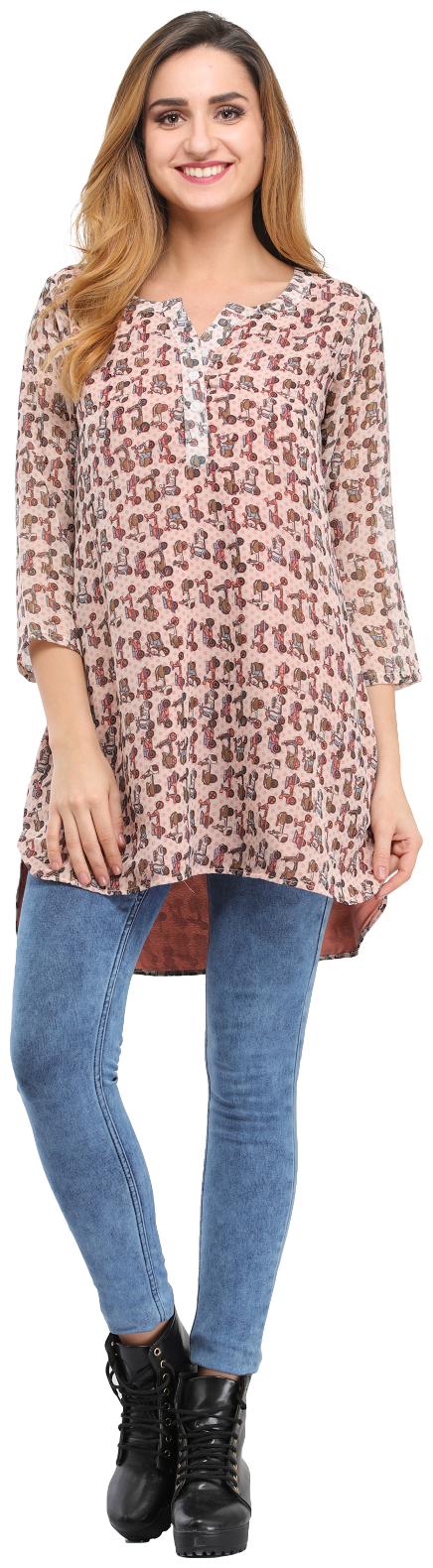 

Desi Knots Women Multi Printed Straight Kurti