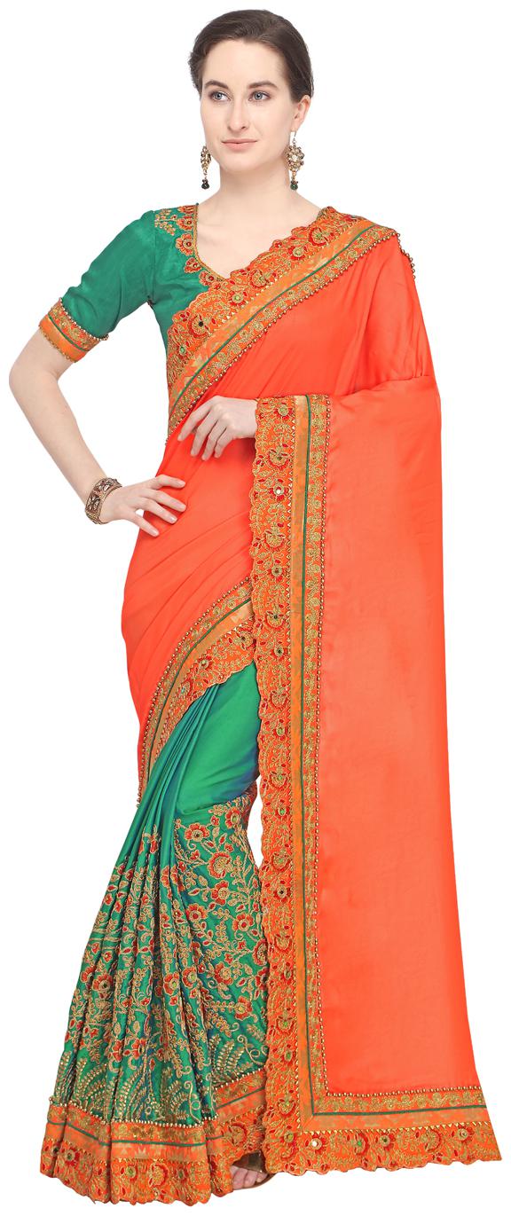 

DesiButik Georgette Floral Multi Sarees With Blouse