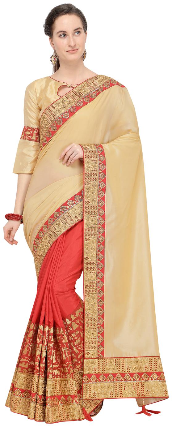 

DesiButik Silk Floral Multi Sarees With Blouse