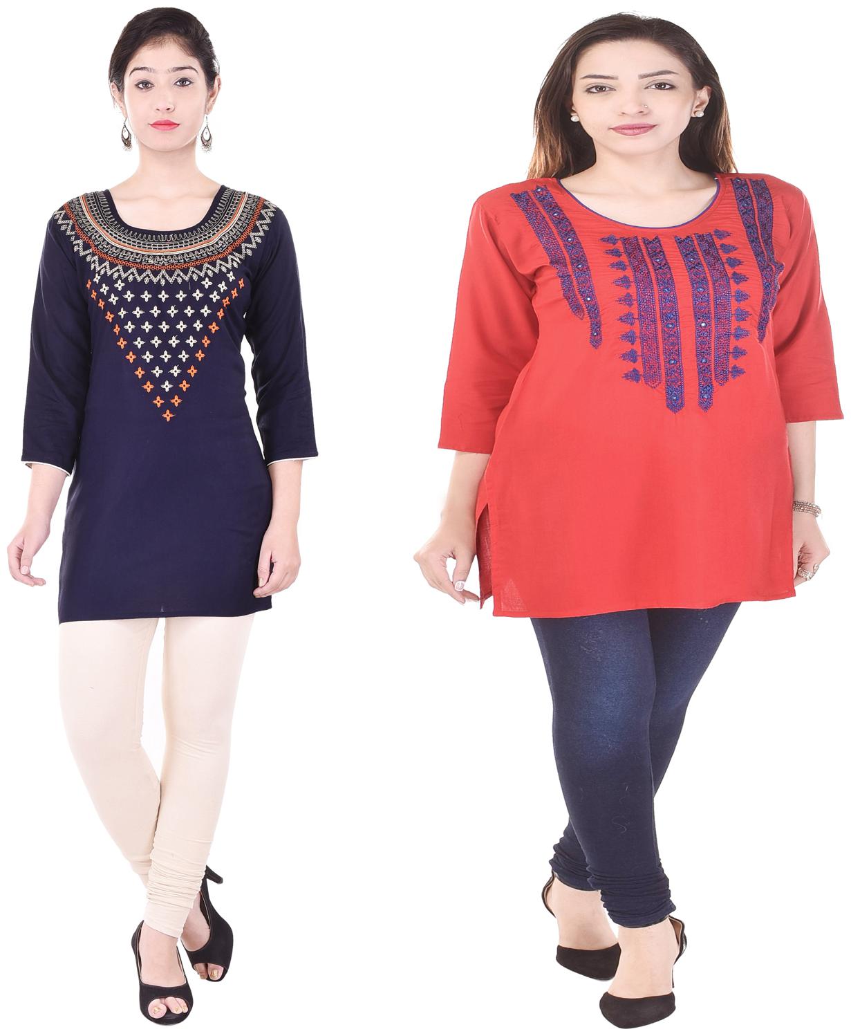 

Desier Women Multi Embroidered Straight Kurti