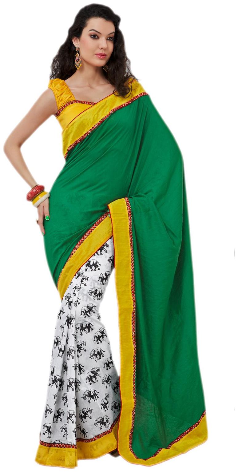 

Designer Bhagalpuri Cotton Silk Printed and Lacer Border Saree SC1608