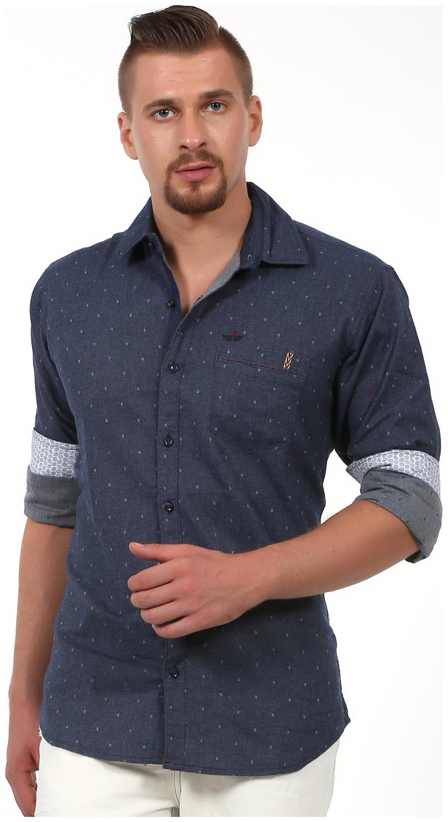 

Devil Novice Men White Solid Slim Fit Casual Shirt