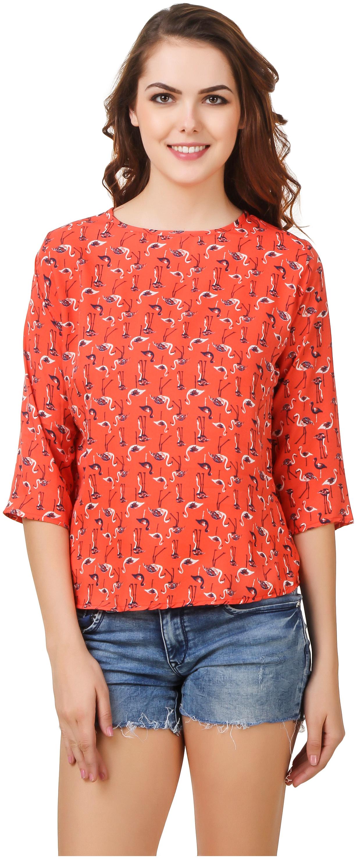 

Devilal Sons Women Printed Regular top - Orange