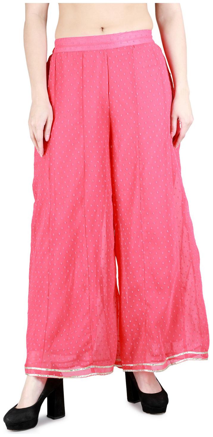 

DEVS AND DIVAS Red Floral Straight Palazzo