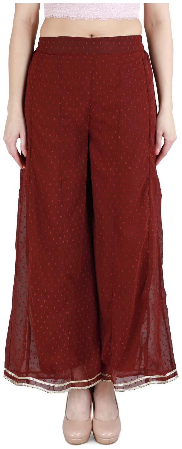 

DEVS AND DIVAS Copper Printed Straight Palazzo