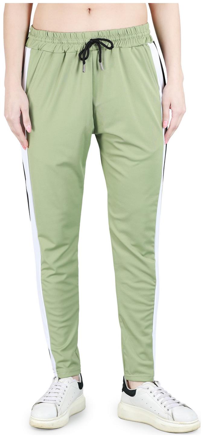 

DEVS AND DIVAS Women Slim fit Cotton Solid Track pants - Green