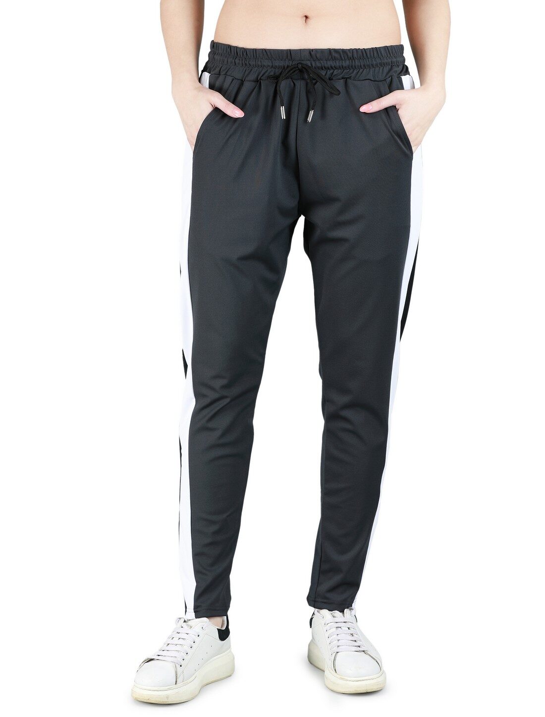 

DEVS AND DIVAS Women Slim fit Cotton Solid Track pants - Grey