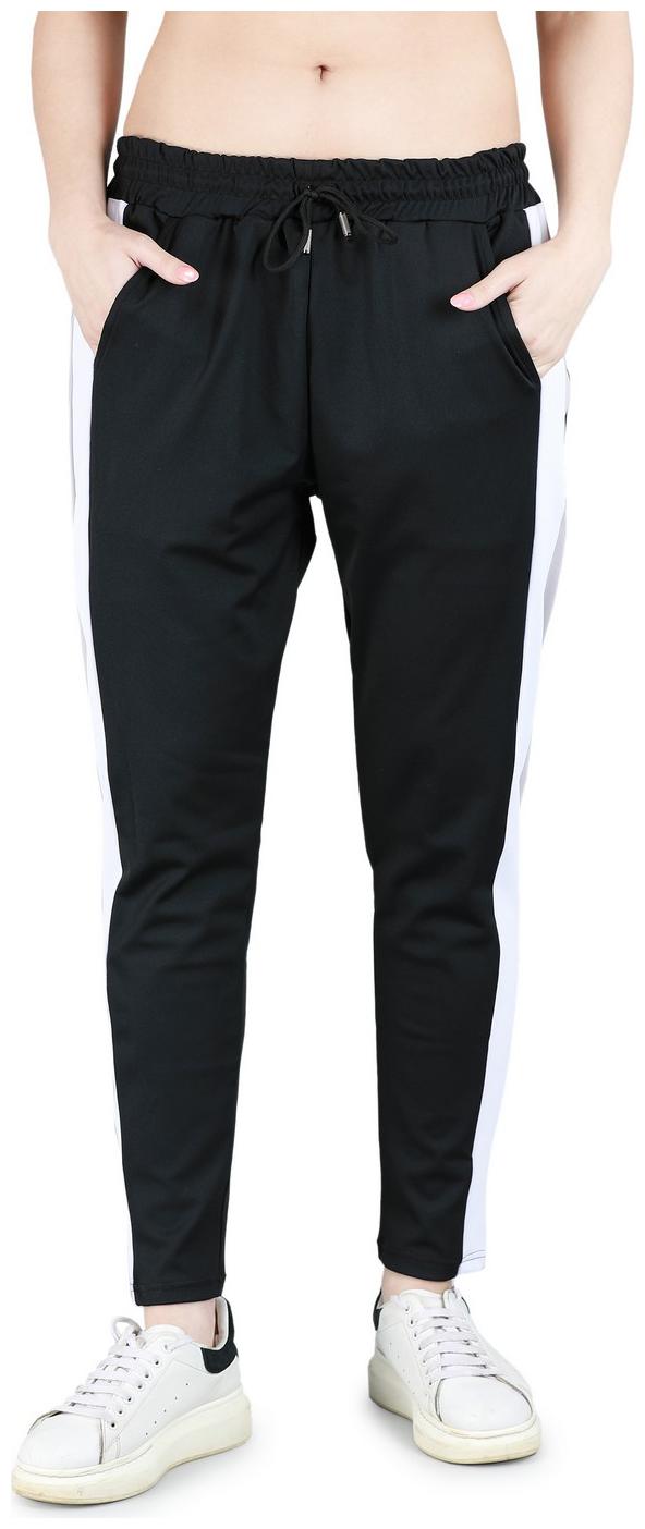 

DEVS AND DIVAS Women Slim fit Cotton Solid Track pants - Black