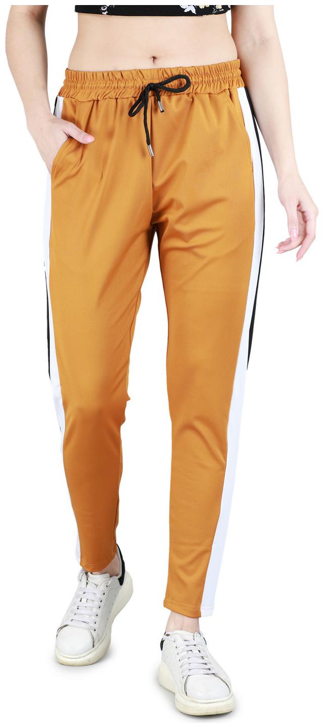 

DEVS AND DIVAS Women Slim fit Cotton Solid Track pants - Yellow