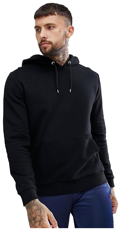 

Dewy Black 100 cotton Sweatshirt with hood