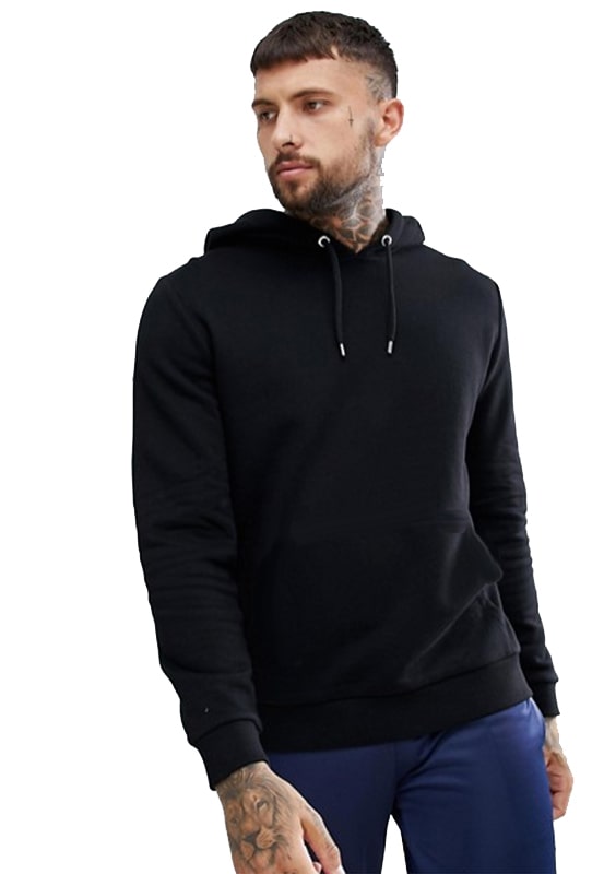 

DEWY Men Black Hooded Hoodie