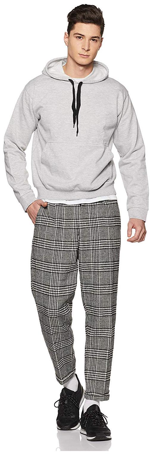 

Dewy grey 100 cotton sweatshirt for men with hood