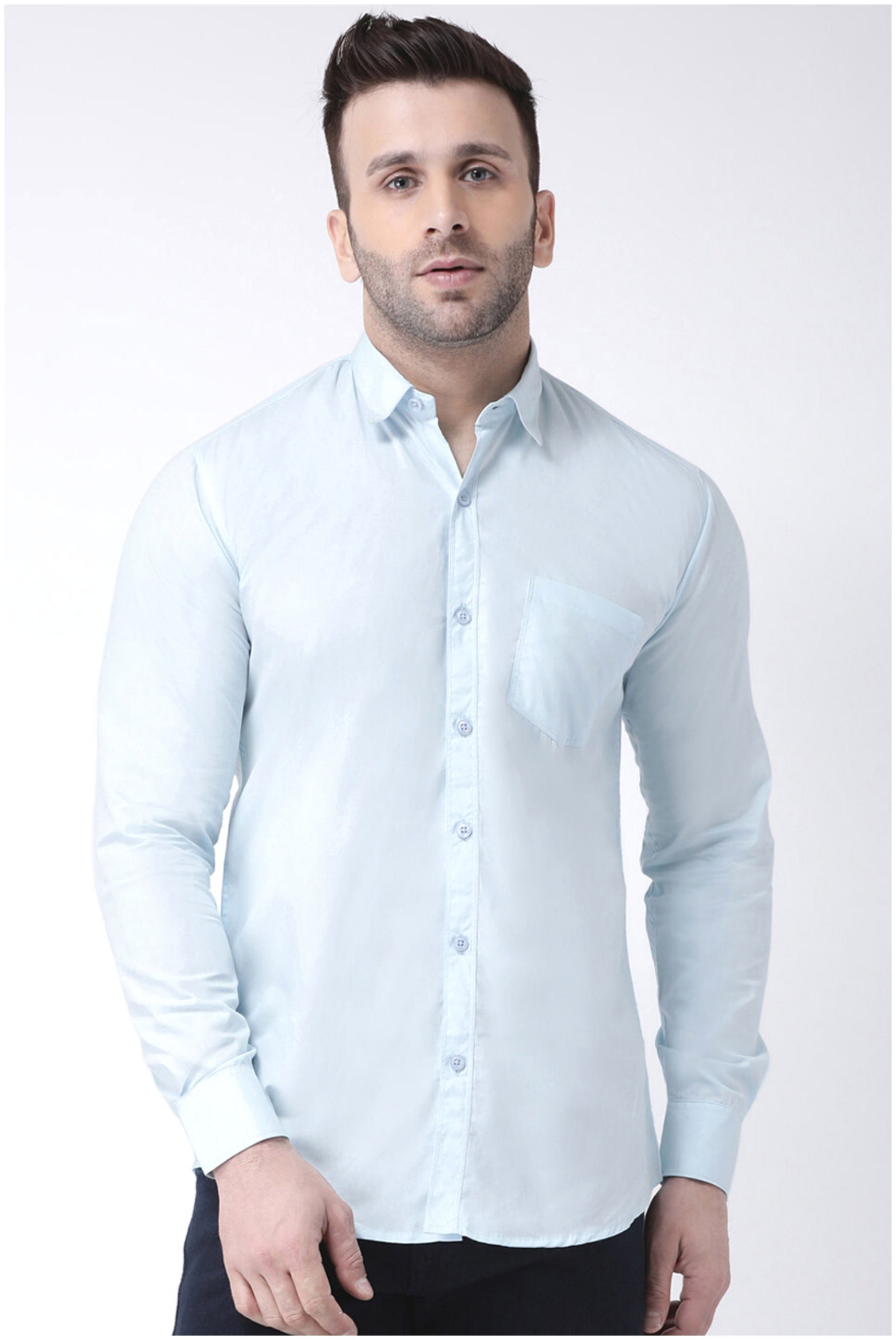 

DEZANO Men Regular fit Formal Shirt - Blue