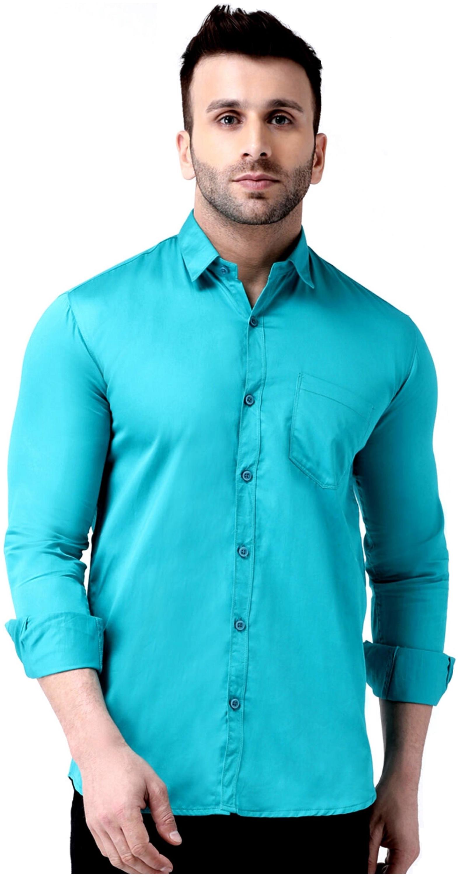 

DEZANO Men Regular fit Formal Shirt - Blue