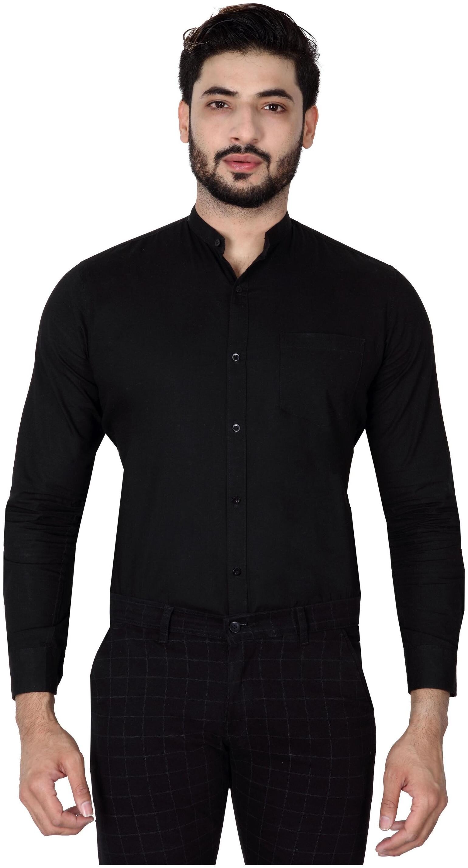 

DEZANO Men Black Solid Regular Fit Casual Shirt
