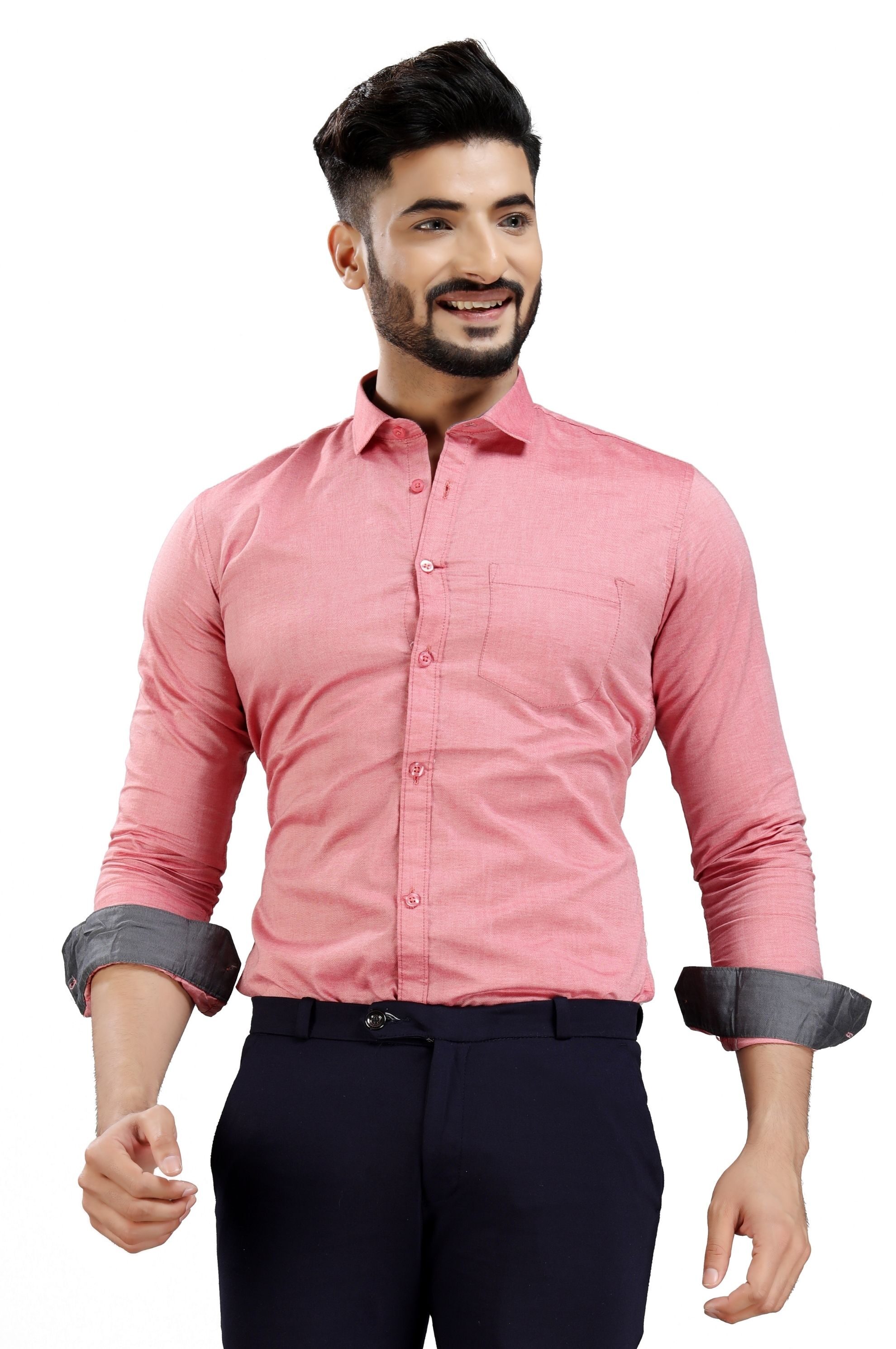 

DEZANO Men Red Solid Regular Fit Casual Shirt