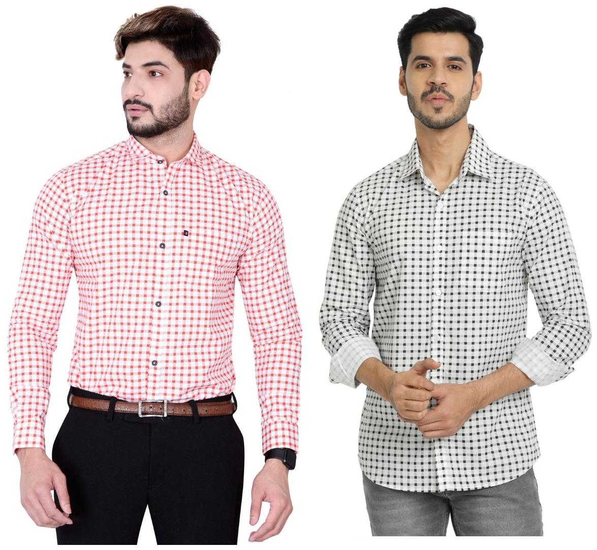 

DEZANO Men Multi Checked Regular Fit Casual Shirt