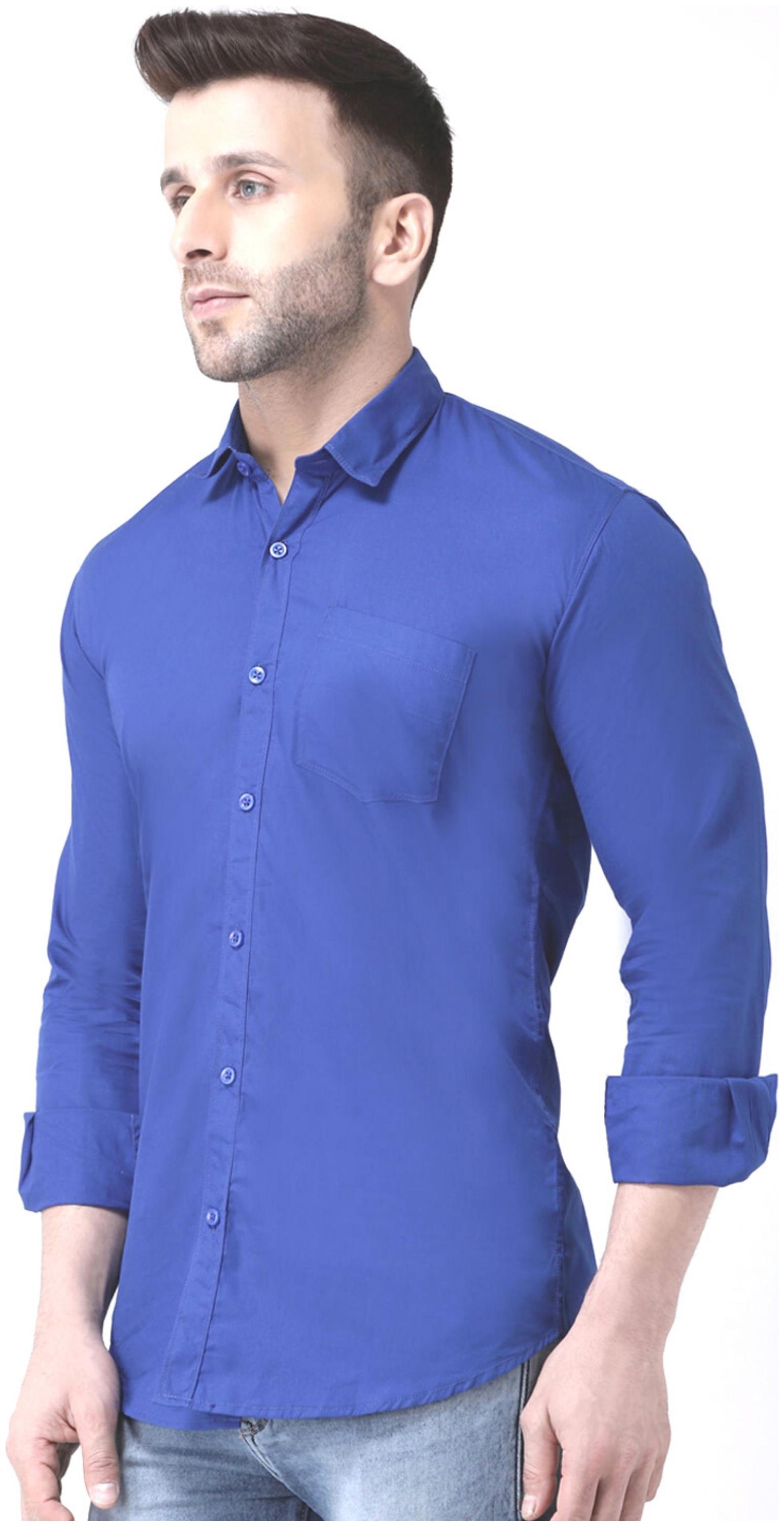 

DEZANO Men Regular fit Formal Shirt - Blue