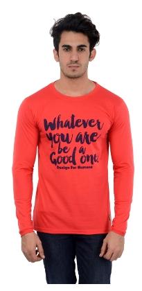 DFH Men Regular fit Round neck Printed T-Shirt - Pink
