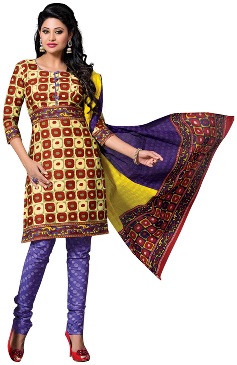 

Dfolks Multi Color Cotton Dress Material