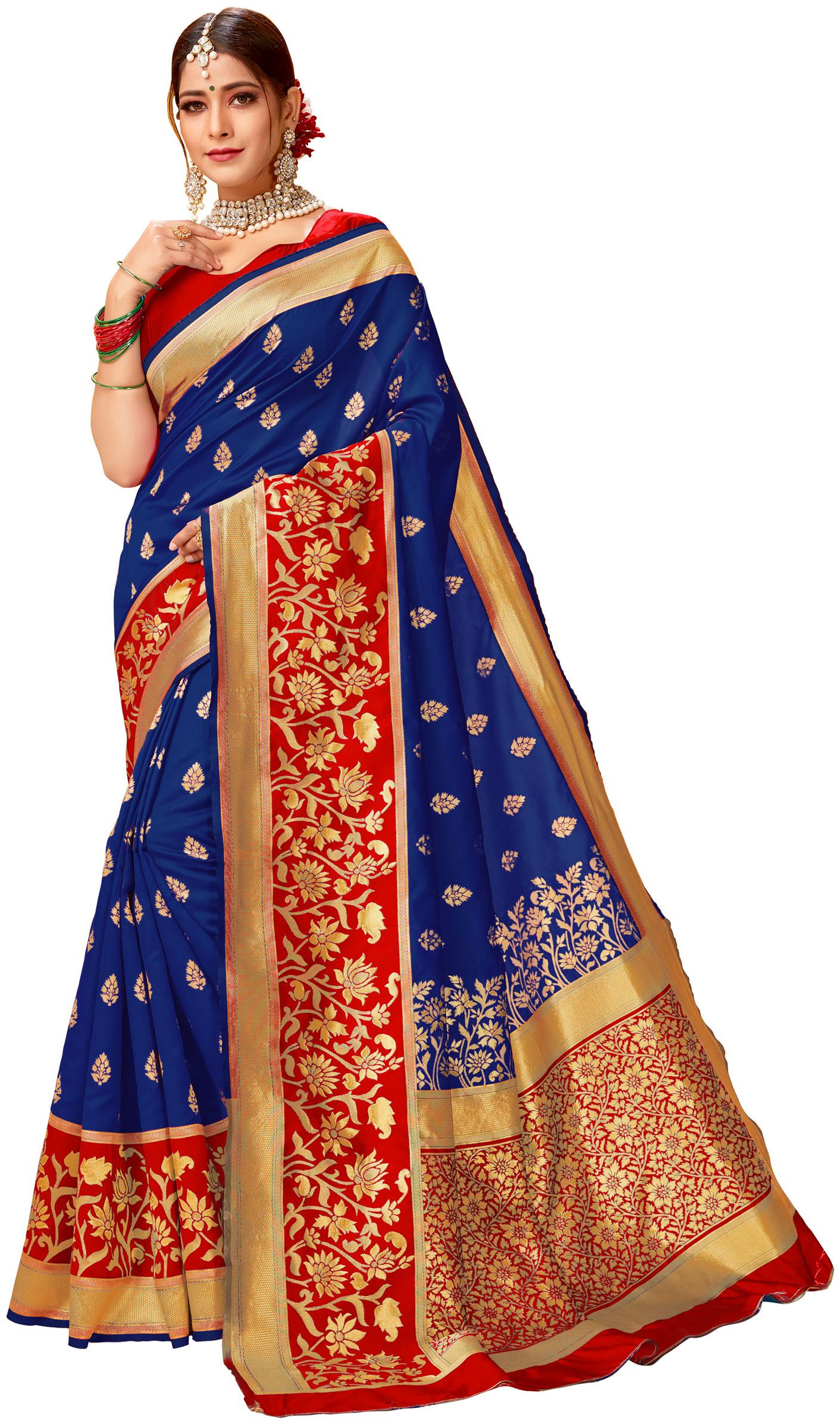 

Dhandai Fashion Silk Woven Blue Color Saree