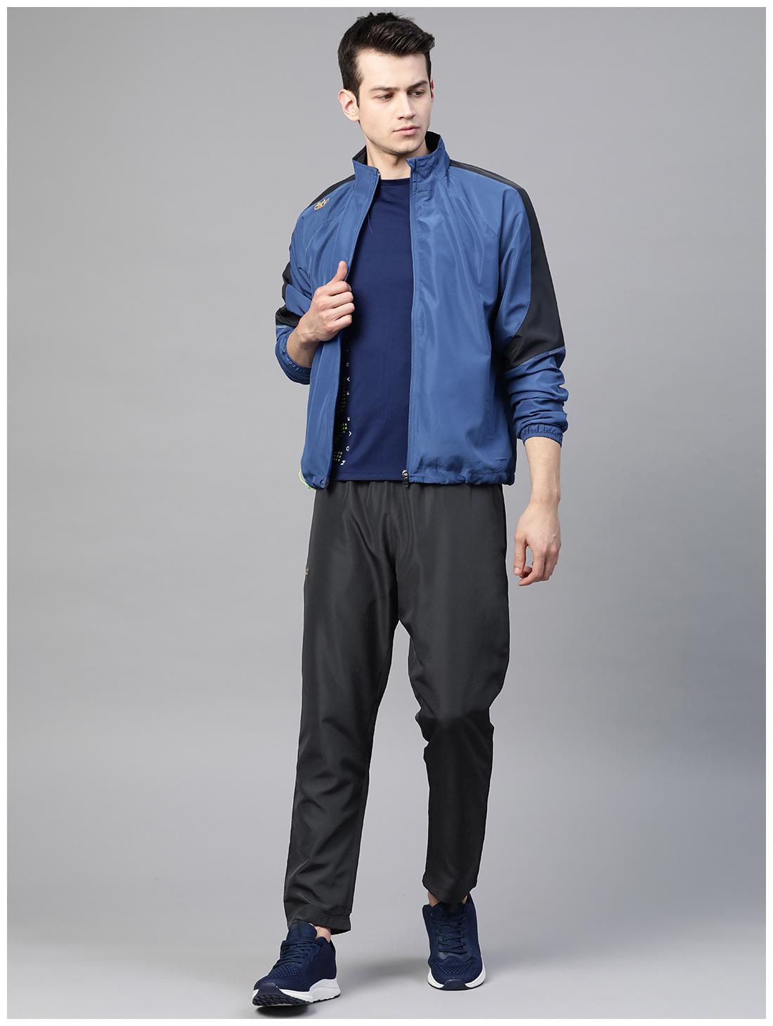 

Dida Men Polyester Colorblockd Blue Track Suit