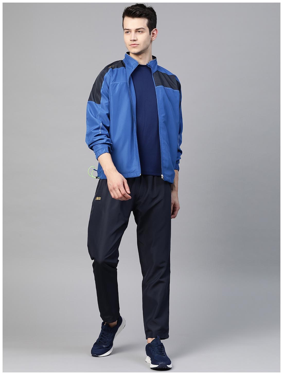 

Dida Men Polyester Colorblockd Blue Track Suit