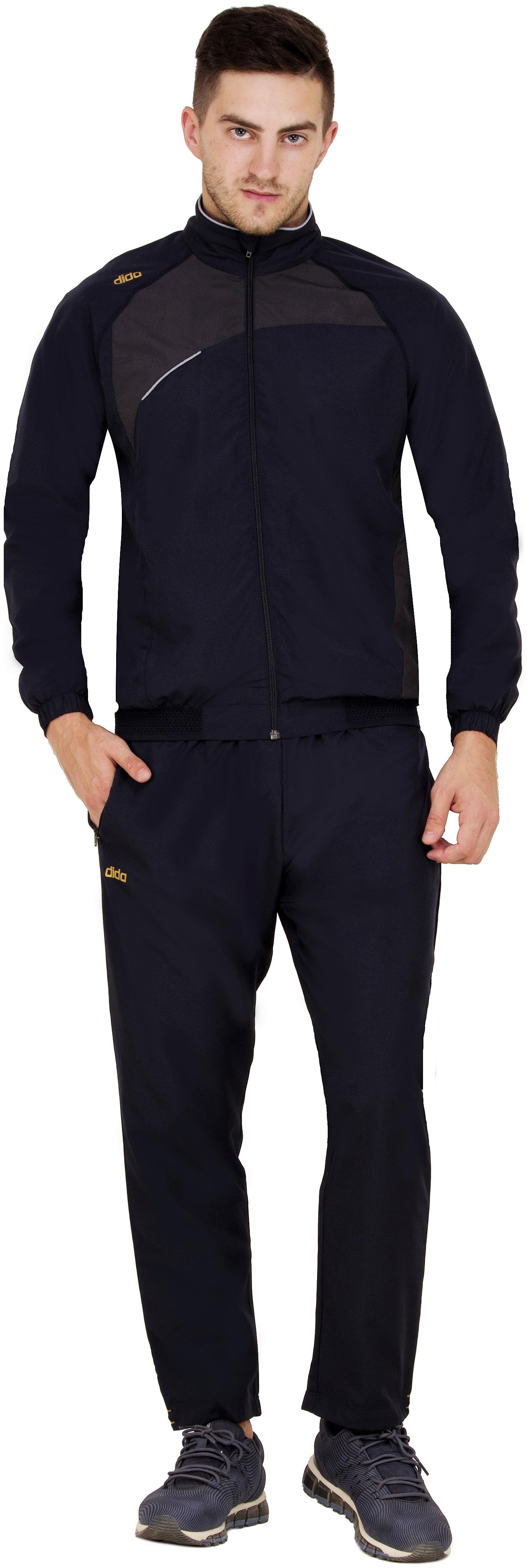 

Dida Men Navy Blue Solid Regular Fit Track Suit