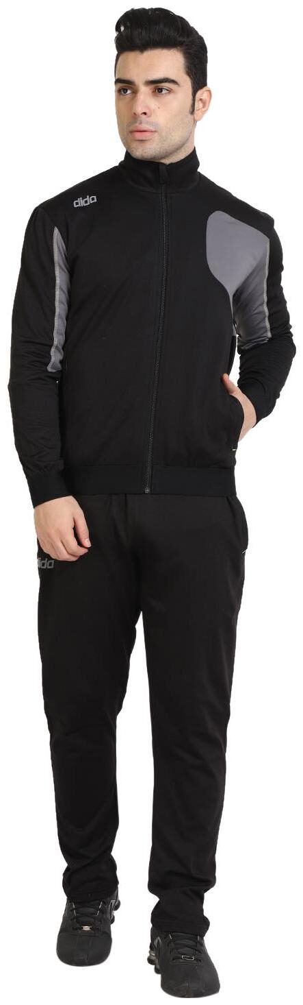 

Dida Men Black Solid Slim Fit Track Suit