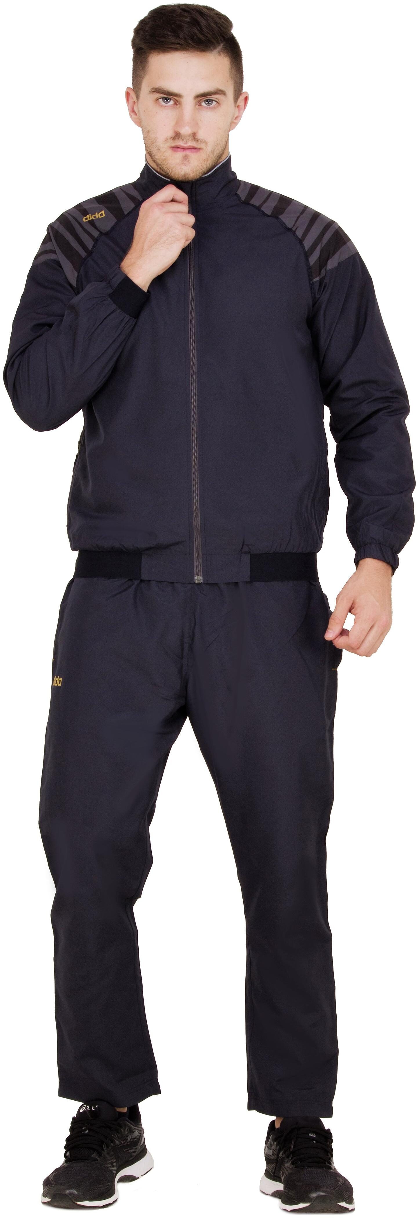

Dida Men Navy Blue Solid Regular Fit Track Suit