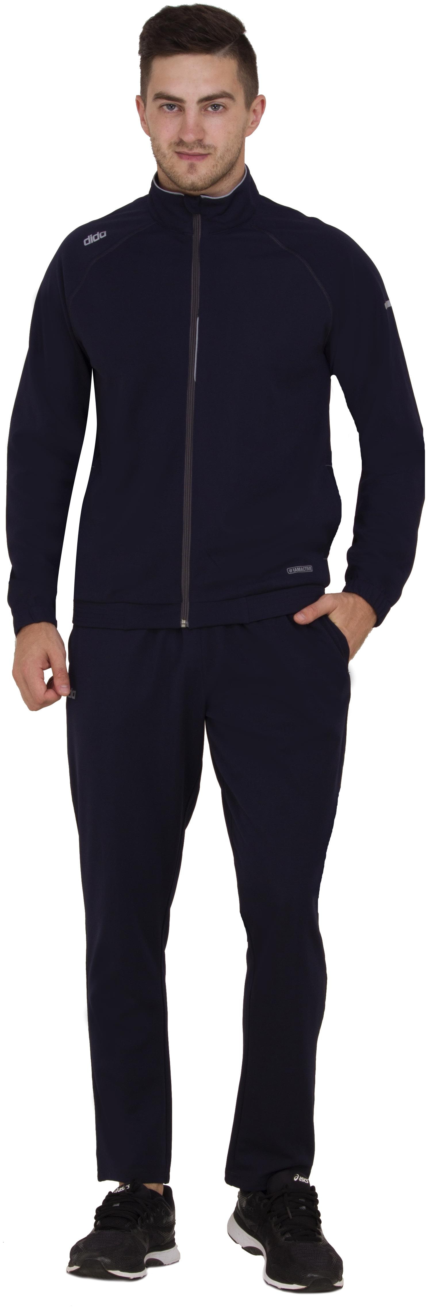 

Dida Men Navy Blue Solid Regular Fit Track Suit