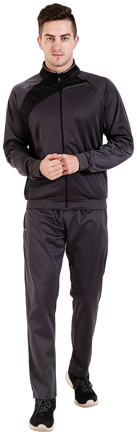 

Dida Men Grey Solid Regular Fit Track Suit