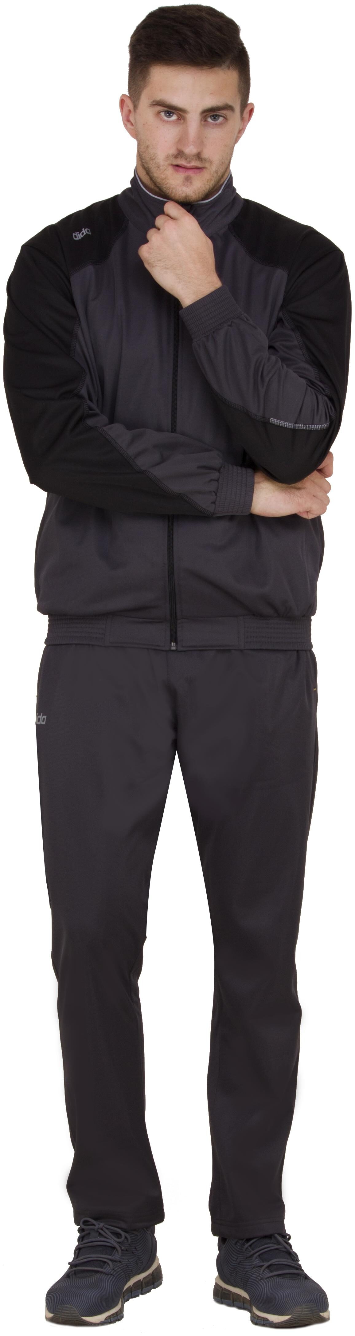 

Dida Men Grey Solid Regular Fit Track Suit