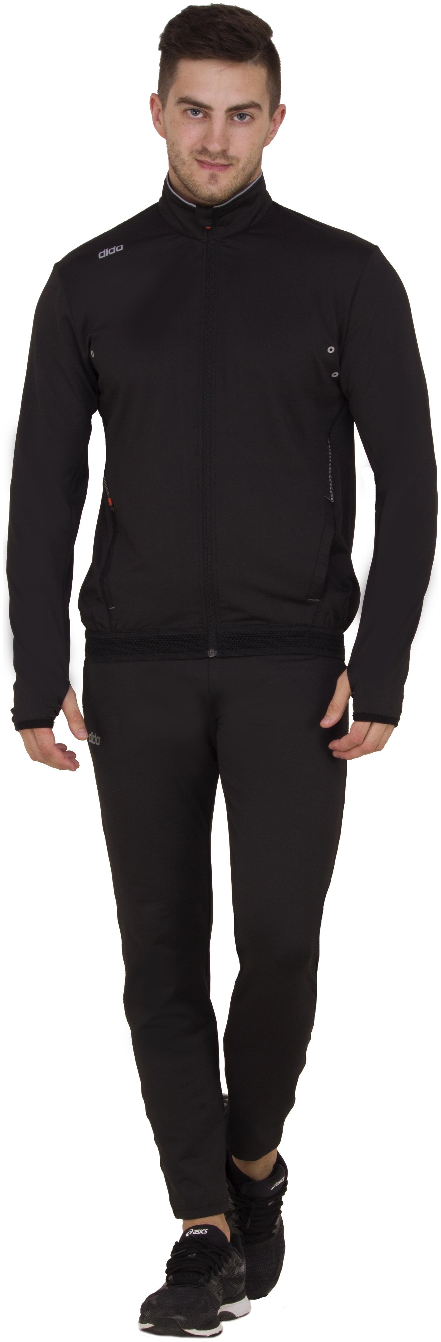 

Dida Men Black Solid Slim Fit Track Suit
