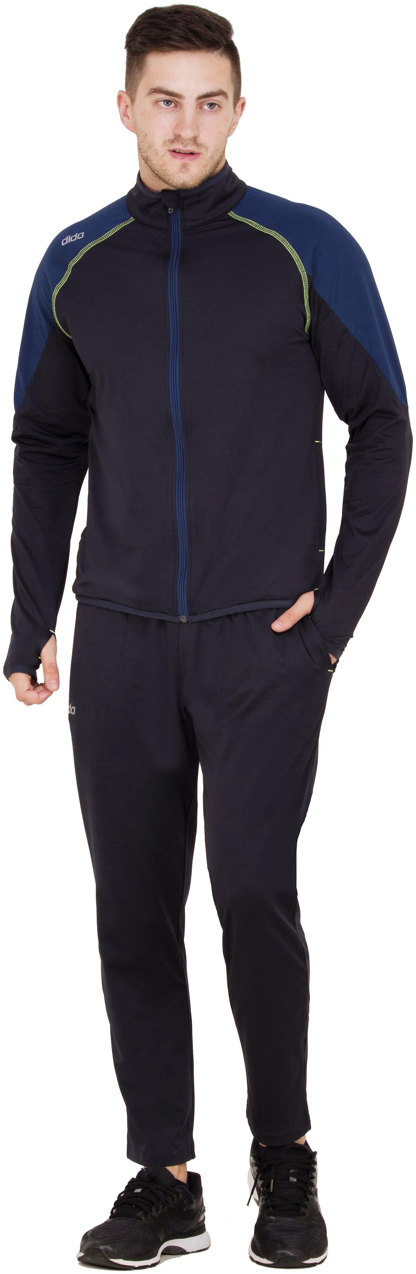 

Dida Men Navy Blue Solid Regular Fit Track Suit