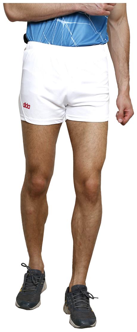 

Dida Polyester White Solid Sports Shorts For Men