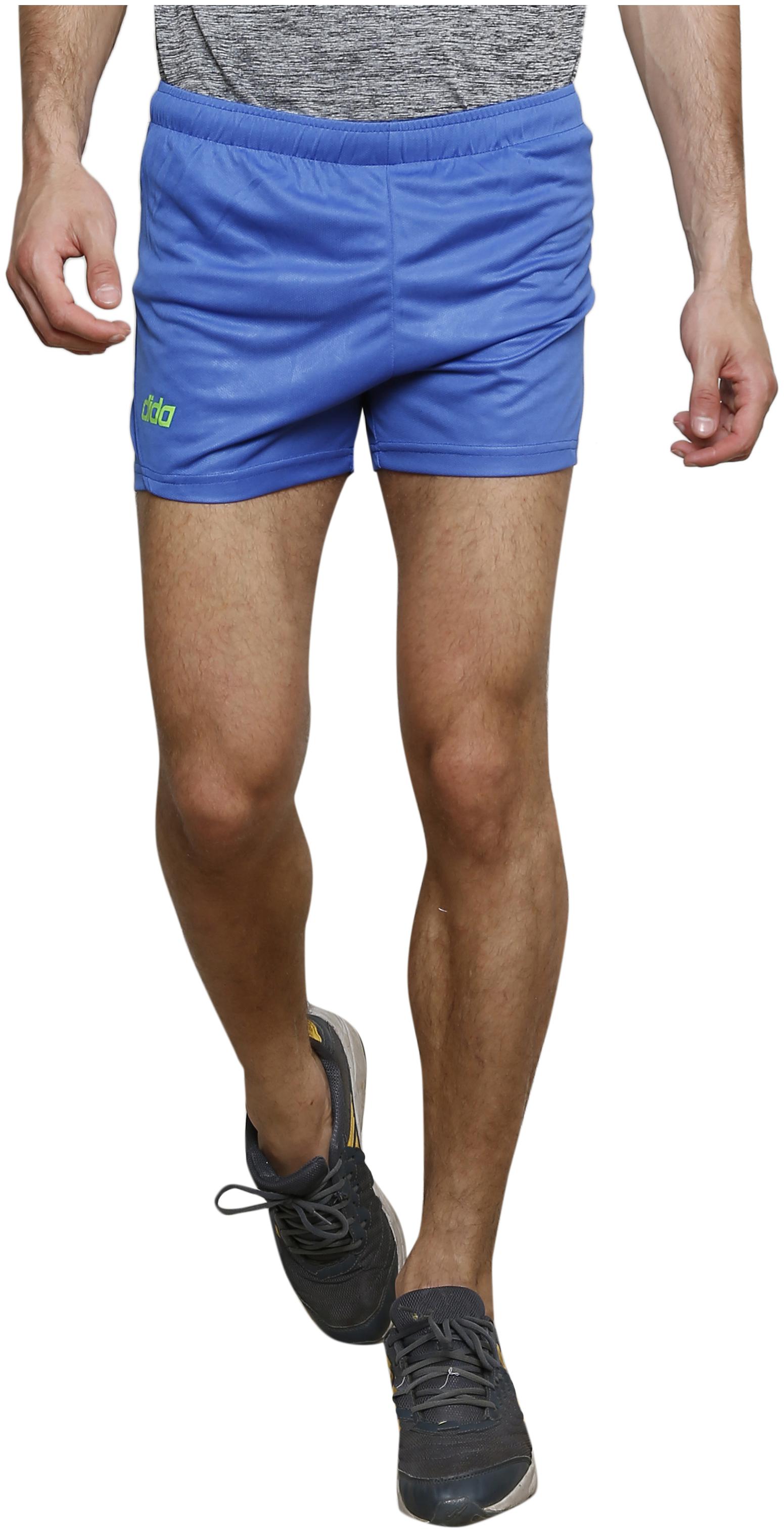 

Dida Polyester Blue Solid Sports Shorts For Men