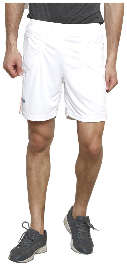 

Dida Polyester White Solid Sports Shorts For Men