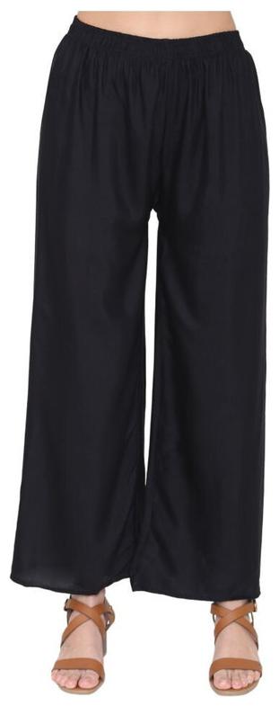 

DIDRISHA Black Solid Flared Palazzo