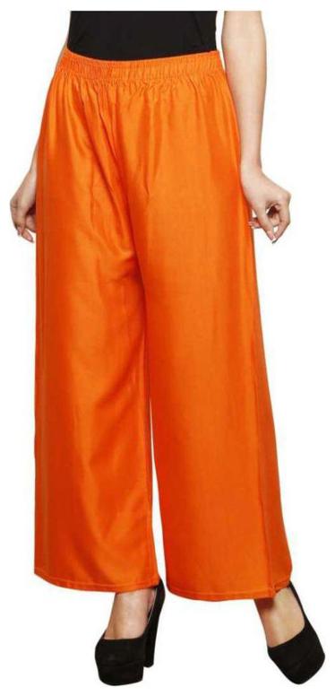 

DIDRISHA Orange Solid Flared Palazzo