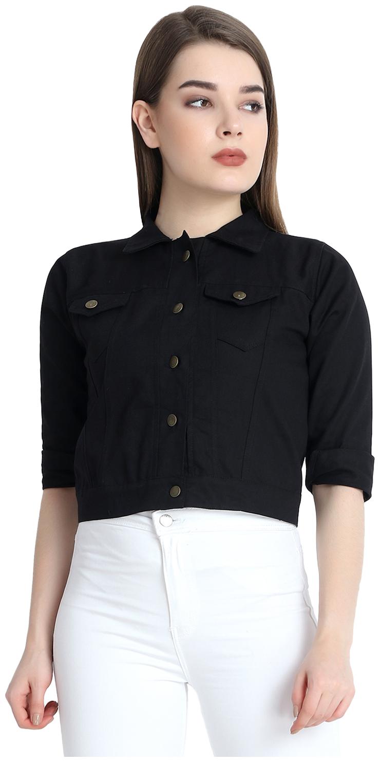 

Dimpy Garments Women Summer jacket - Black
