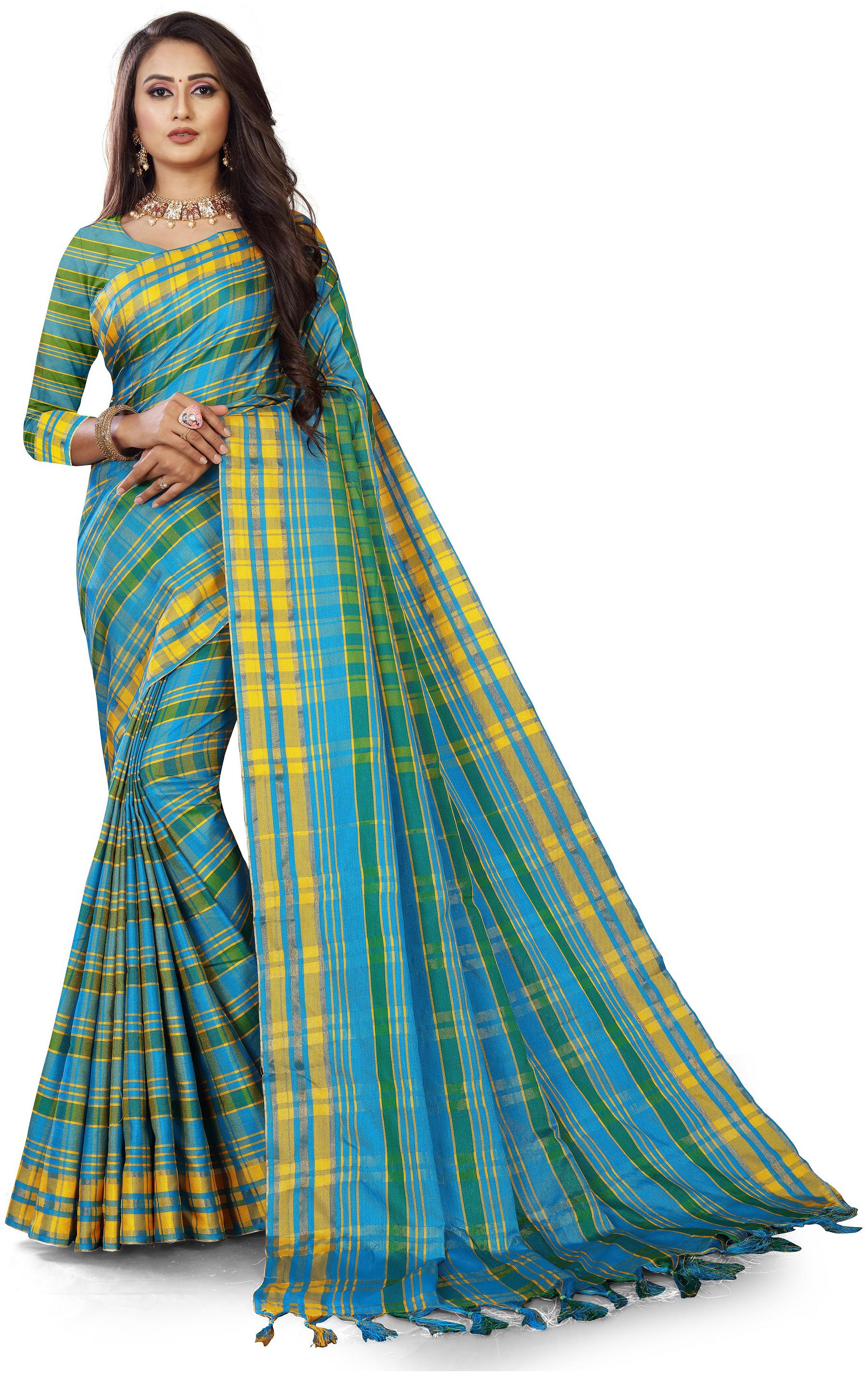 

Ditya Fashion Multicolor South Cotton Women Party Wear Saree