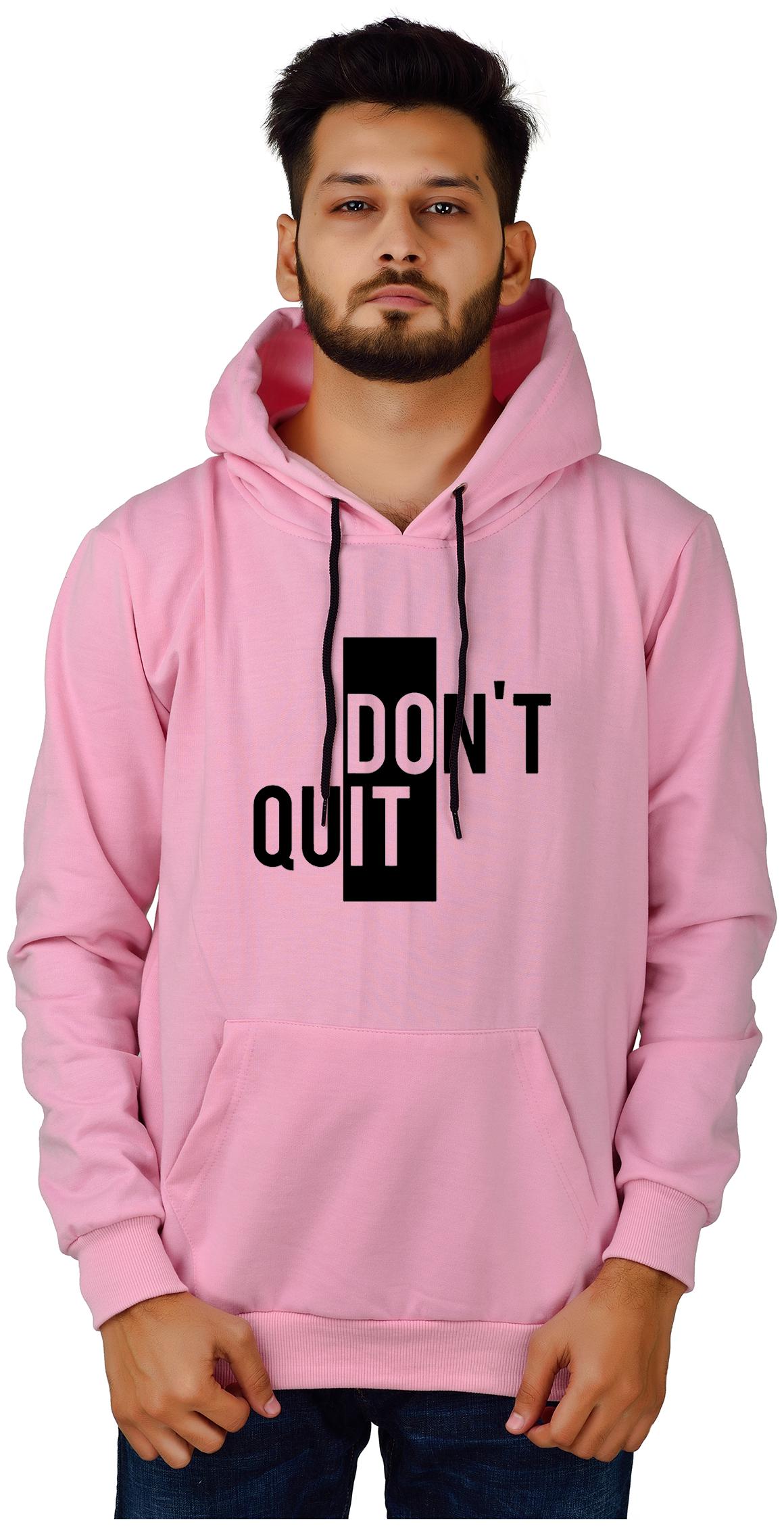 

DIVRA CLOTHING Men Pink Hooded Hoodie