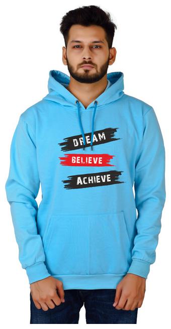 

DIVRA CLOTHING Men Blue Hooded Hoodie
