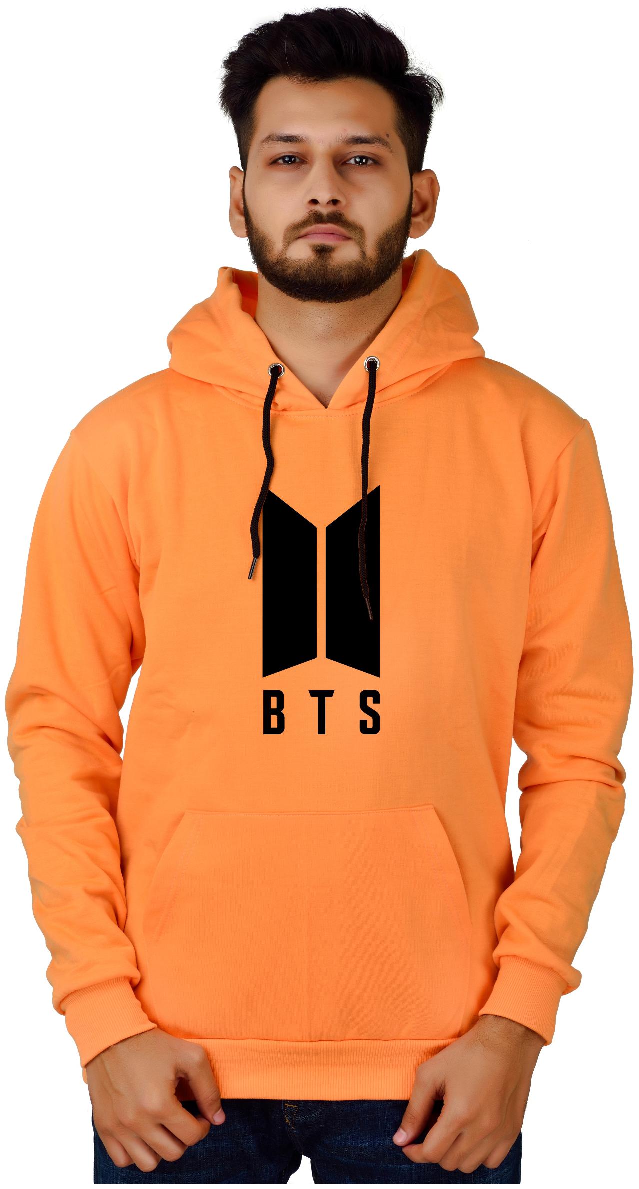 

DIVRA CLOTHING Men Orange Hooded Hoodie